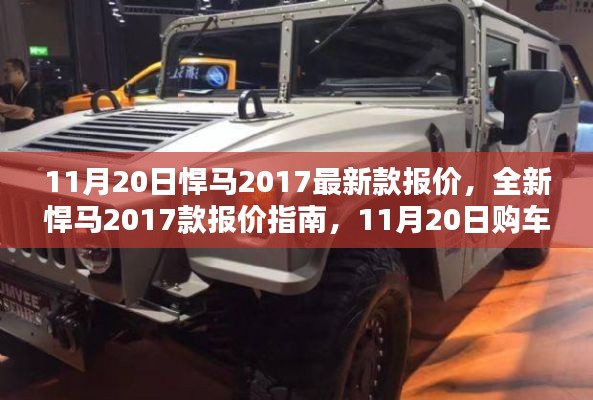 11月20日全新悍馬2017款報價指南與購車全攻略，初學(xué)者也能輕松掌握