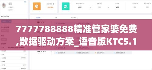 7777788888精準(zhǔn)管家婆免費,數(shù)據(jù)驅(qū)動方案_語音版KTC5.13