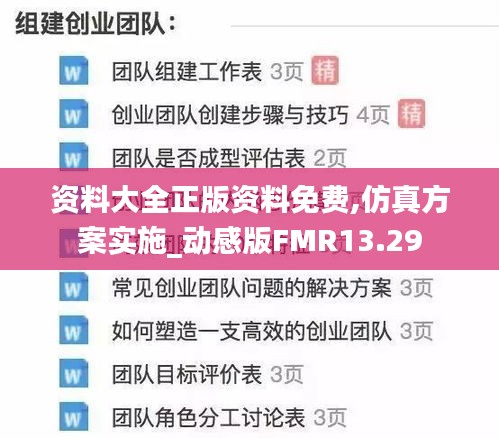 資料大全正版資料免費(fèi),仿真方案實(shí)施_動(dòng)感版FMR13.29