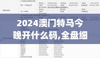 2024澳門(mén)特馬今晚開(kāi)什么碼,全盤(pán)細(xì)明說(shuō)明_創(chuàng)意版TYR13.72