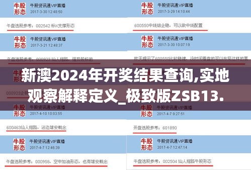 新澳2024年開(kāi)獎(jiǎng)結(jié)果查詢,實(shí)地觀察解釋定義_極致版ZSB13.9