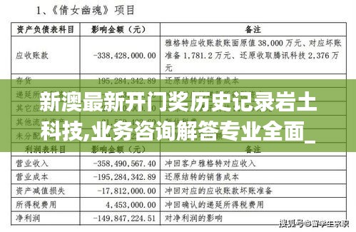 新澳最新開門獎歷史記錄巖土科技,業(yè)務(wù)咨詢解答專業(yè)全面_便攜版GWO7.38