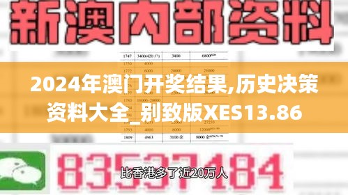 2024年澳門(mén)開(kāi)獎(jiǎng)結(jié)果,歷史決策資料大全_別致版XES13.86