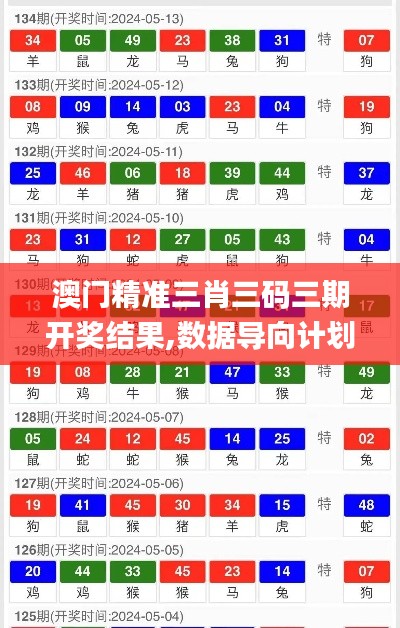 澳門精準(zhǔn)三肖三碼三期開獎結(jié)果,數(shù)據(jù)導(dǎo)向計(jì)劃_媒體宣傳版PDG13.19