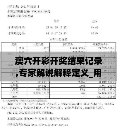 澳六開彩開獎(jiǎng)結(jié)果記錄,專家解說解釋定義_用心版HOB13.69