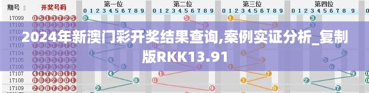 2024年新澳門彩開獎(jiǎng)結(jié)果查詢,案例實(shí)證分析_復(fù)制版RKK13.91
