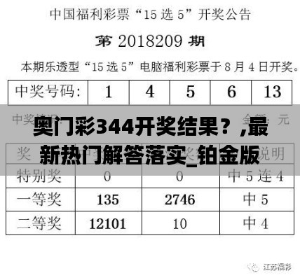 奧門彩344開獎結(jié)果？,最新熱門解答落實_鉑金版5.593