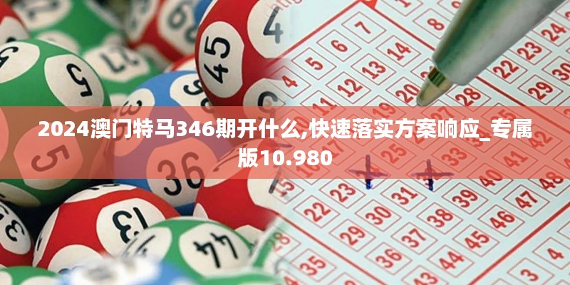 2024澳門特馬346期開(kāi)什么,快速落實(shí)方案響應(yīng)_專屬版10.980