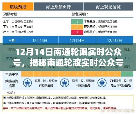 揭秘南通輪渡實(shí)時(shí)公眾號(hào)，最新動(dòng)態(tài)一手掌握，出行無(wú)憂(yōu)輕松啟程