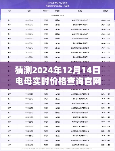 揭秘電母實時價格查詢官網(wǎng)，洞悉未來價格走勢，預(yù)測電母最新價格動向（2024年預(yù)測）