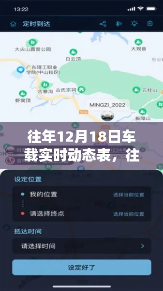 往年12月18日車載實時動態(tài)表概覽，智能導(dǎo)航與出行必備新體驗