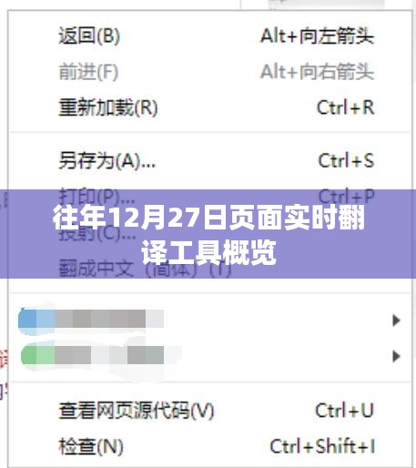 頁面實時翻譯工具概覽，歷年12月27日功能總結
