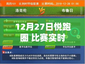 悅跑圈比賽實況直播，12月27日精彩瞬間
