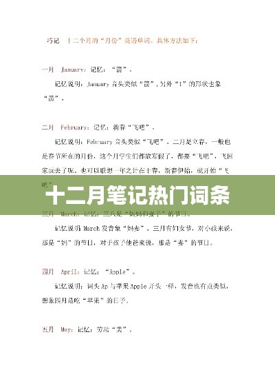 十二月筆記熱門(mén)詞匯盤(pán)點(diǎn)