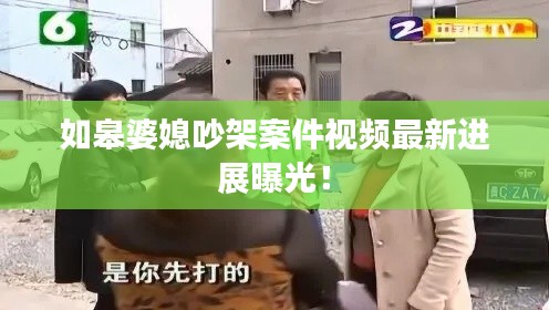 如皋婆媳吵架案件視頻最新進展曝光！