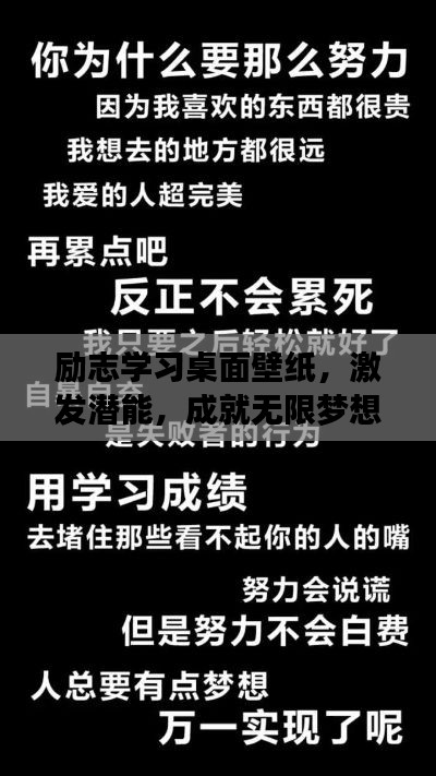 勵志學(xué)習(xí)桌面壁紙，激發(fā)潛能，成就無限夢想！