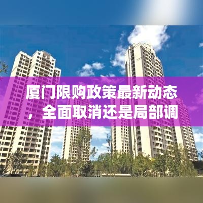 廈門限購政策最新動態(tài)，全面取消還是局部調(diào)整？最新消息解讀！