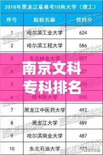 南京文科專科排名前十名校揭秘，學(xué)術(shù)明珠的探尋之旅