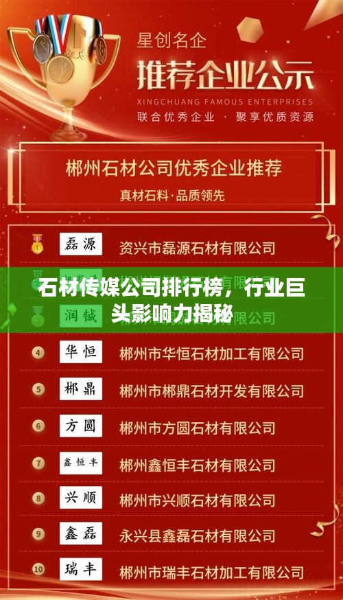 石材傳媒公司排行榜，行業(yè)巨頭影響力揭秘