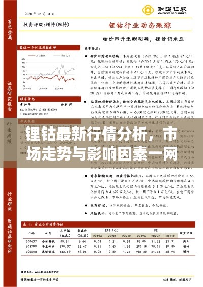 鋰鈷最新行情分析，市場走勢與影響因素一網(wǎng)打盡！