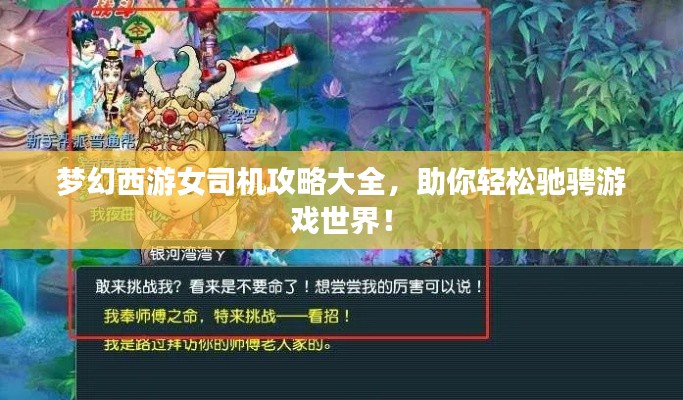 夢(mèng)幻西游女司機(jī)攻略大全，助你輕松馳騁游戲世界！